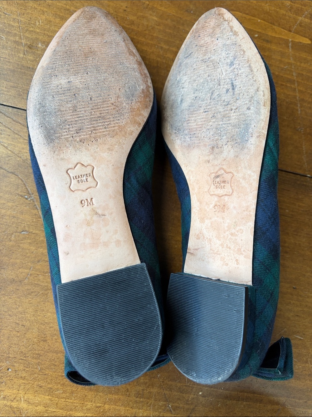 Talbots Black Watch Plaid Flats Sz 9 - Picture 9 of 16